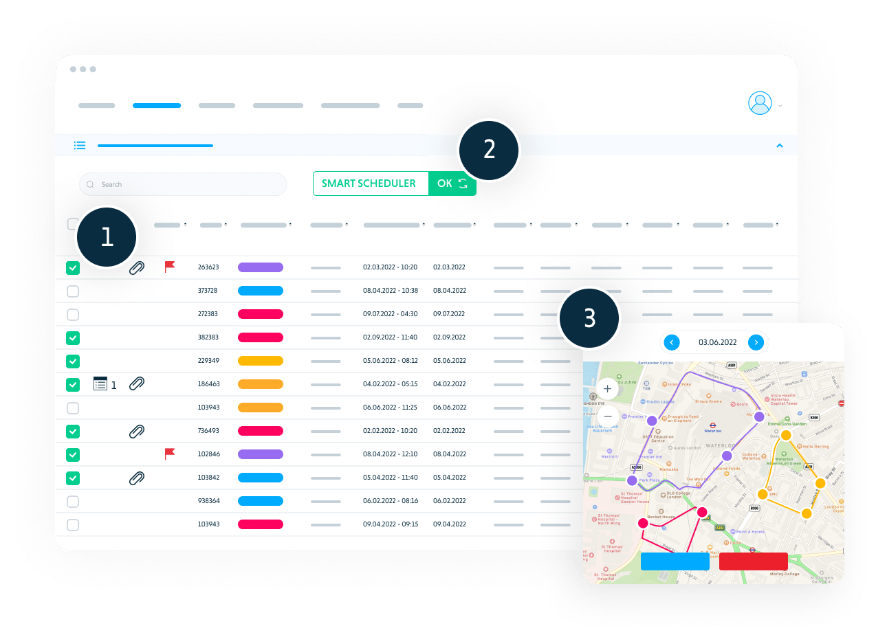 Optimise mobile employee schedules