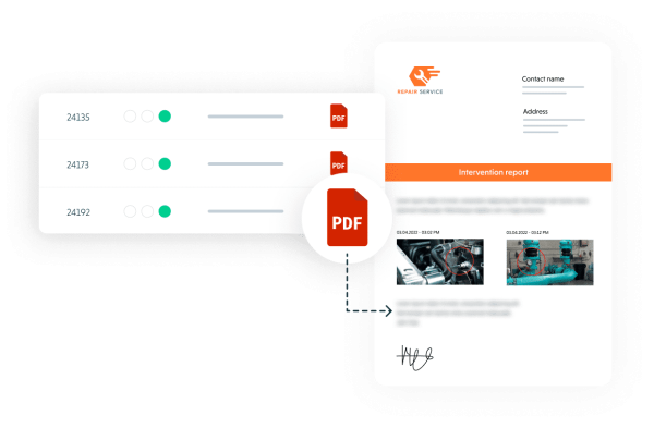 Praxedo FSM solution - Mobile app - map-based view.
