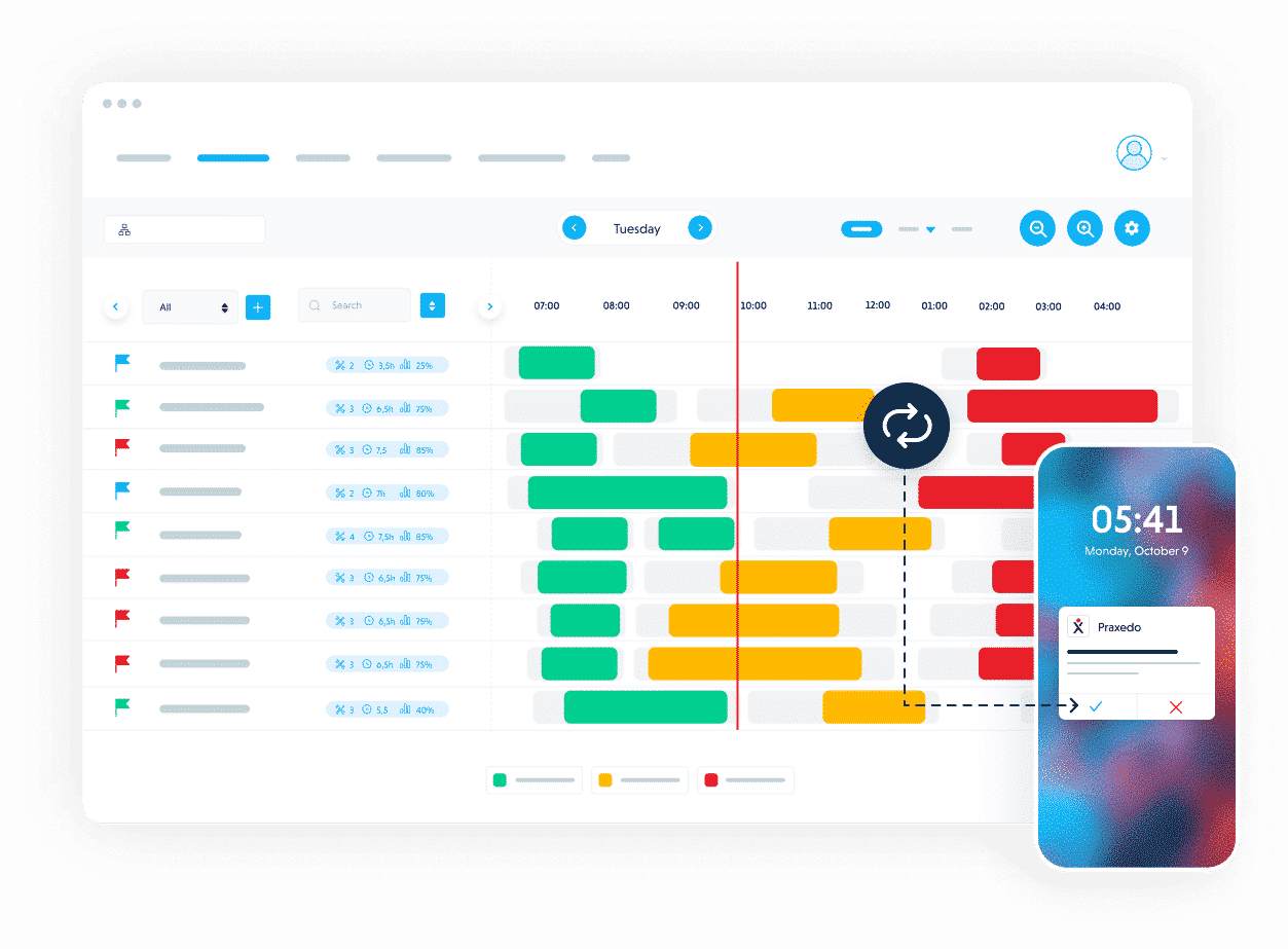 Track your technicians’ service calls in real time