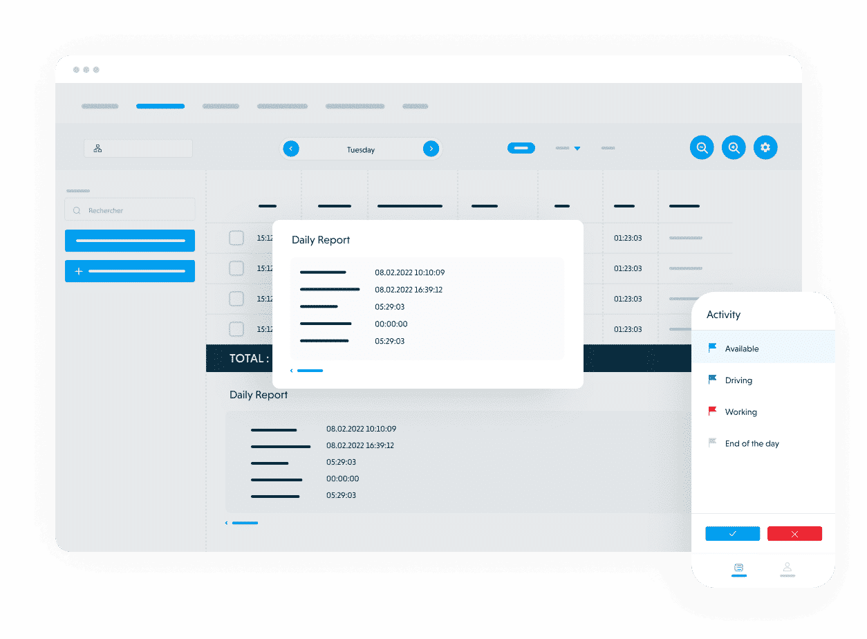 Monitor work progress